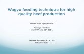 Wagyu feeding technique for high quality beef production · Wagyu feeding technique for high quality beef production ... Takao Suzuki. Farm Location ... Total growth management to