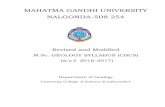 Revised and Modified - Mahatma Gandhi University, …mguniversity.ac.in/syllabus/pg/M.Sc. Geology CBCS.pdf · 6. Hutchison, C.S., 1974 laboratory handbook of Petrographic Techniques.