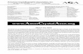 American Crystallographic Association, Inc.· American Crystallographic Association, Inc. About the