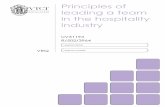 Principles of leading a team in the hospitality industry · understanding of leading a team in the hospitality industry. You will learn the principles that underpin effective leadership.