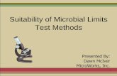 Suitability of Microbial Limits Test Methods - … · EM Programs, Micro method validation. Course Objectives High level understanding of the Microbial limits test ... limit. The