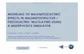 MODELING OF MAGNETOELECTRIC EFFECTS IN … · MODELING OF MAGNETOELECTRIC EFFECTS IN MAGNETOSTRICTIVE / PIEZOELECTRIC MULTILAYERS USING A MULTIPHYSICS SIMULATOR. 17-18-19 Novmeber
