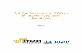 Configuring Amazon RDS as an Oracle PeopleSoft Database · delivered PeopleSoft DB Creation Scripts and run them against the RDS for Oracle Database instance. After completing the