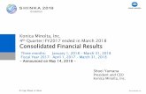 Konica Minolta, Inc. 4th Quarter/FY2017 ended in .Konica Minolta, Inc. Konica Minolta, Inc. 4th Quarter/FY2017