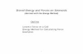 Stored Energy and Forces on Solenoids - MIT … · Stored Energy and Forces on Solenoids (derived with the Energy Method) Outline. Lorentz Force on a Coil Energy Method for Calculating