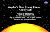 Natalie Batalha - NASA · Natalie Batalha San Jose State University Deputy Science Team Lead, Kepler Mission NASA Ames Research Center. ... Doppler Shift due to Stellar Wobble . Sun