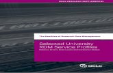 Selected University RDM Service Profiles - OCLC · The Realities of Research Data Management: Selected University RDM Service Profiles. 8 . 2. The DCC is a national center of expertise