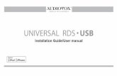 UNIVERSAL RDS - Neo Car Audio · Installation Guide/User manual UNIVERSAL RDS USB OMA-UNI-200-USB-012012_rev012312.indd 1 1/24/2012 10:06:02 AM