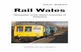 RDS Issue 52 Spring 2012 - Welcome to Railfuture Wales · Issue 52 Spring 2012 Rail Wales Newsletter of the Welsh branches of Railfuture Cardiff Bay: fares fair? (see page 4) 2 In