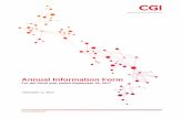 CGI Annual Information Form - cgi.com · Conseillers en gestion et informatique CGI inc. Canada CGI Information Systems and Management Consultants Inc. Canada CGI Technologies and
