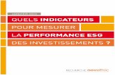 2 © Novethic 2013 / Quels indicateurs pour mesurer la ... · indicateurs de performance ESG qui se veulent concrets et parlants. À ... les indicateurs sont construits à partir