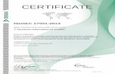 ISO/IEC 27001:2013 - cloud.telekom.de · The conformity was inspected during the certification audit documented in audit ... Production site Pantin Equinix PA4 Plateforme logistique