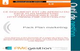 Pack Plan marketingi.pme-gestion.fr/outils-gestion/6.pdf · Plan Marketing Exemple de présentation d’un plan marketing (PME-Gestion, Juillet 2013)