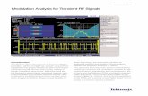 Modulation Analysis for Transient RF Signals - Tektronix · digital modulation techniques. Real-time tools like the frequency mask trigger, seamless capture, and time-correlated multi-domain