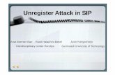 Unregister Attack in SIP - OWASP · Unregister Attack in SIP Anat Bremler-Barr Ronit Halachmi-Bekel Interdisciplinary center Herzliya ... Session Initiation Protocol (SIP) • A text