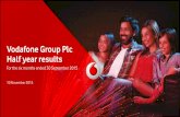 Vodafone Group Plc Half year results · Vodafone Group Plc Half year results ... India 3G coverage 94%1 ... Commission optimisation Digital sales & services