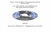 The Canadian Geotechnical Society La Société canadienne … Annual CGS Report Complete - Jan 12.pdf · The Canadian Geotechnical Society La Société canadienne ... Robert P. Chapuis