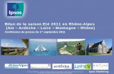 Bilan de la saison Eté 2011 en Rhône-Alpes (Ain – …pro.auvergnerhonealpes-tourisme.com/res/2011 - Baromètre... · 2015-09-24 · Conférence de presse du 1er septembre 2011.