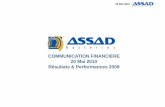 COMMUNICATION FINANCIERE 20 Mai 2010 … · Société de commerce international, par laquelle transite la majeure partie des ventes de ASSAD à l’export