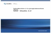 Introduction à la programmation dans SAS Studio · Nombreux sont ceux qui programment en SAS en utilisant une application sur le bureau de leur PC ou le SAS Server. SAS Studio est