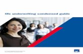life underwriting condensed guide - Pinney Insurance · life underwriting condensed guide For Financial Professional Use Only. Not for Use with, or Distribution to the General Public.