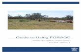 Guide to Using FORAGE - data.longpaddock.qld.gov.au · Guide to Using FORAGE Version 1.8 1 Guide to Using FORAGE 1 Background FORAGE is an online, web and email based system which