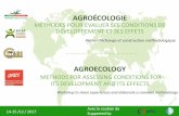 AGROECOLOGY - Association de solidarité · PDF fileMéthode d’évaluation des déterminants et des ... L’adoption ou l’adaptation de ... - 1. transfert de connaissances et de
