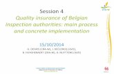 Quality insurance of Belgian inspection authorities: main ... · Centre wallon de Recherches agronomiques Département Productions et Filières Session 4 Quality insurance of Belgian
