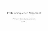 Protein Sequence Alignment - Kirkwood Community College€¦ · Protein Sequence Alignment Primary Structure Analysis Part 1. DNA takes us only so far •DNA sequencing relatively