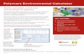 Polymers Environmental Calculator - Iowa State … · The Polymers Environmental Calculator is a user-friendly, web-based application designed to calculate and compare processing