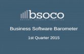 Business Software Barometer - comparatif-logiciel.com€¦Business Software Barometer – Q1 2015 Global figures bsoco, the leader of the community benchmark in the domain of professional
