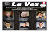 La Voz August 2017 · Volume 12 La Voz A Bi-Cultural Publication July/August, 2017 ee Gratis. Page 2 ... trict 3 position. Arellano, has been a long time advo- ... 12:00 p.m. Misa