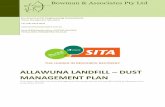ALLAWUNA LANDFILL DUST MANAGEMENT PLAN … · Allawuna Landfill – Dust Management Plan Environmental Engineering Consultants Waste Management Specialists Tel: (08) 9414 9670