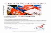 EDUCATION COURSES NW 2017 - Unite the Union · Unite the Union Education Department Northwest Region 1 EDUCATION COURSES 2017 Course Listings For Unite NorthwestCourse Listings For