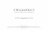 ACORD Implementation Guide - ExamOne€¦ · Document History ... Medisys Paramedical Services . ExamOne, Inc. – ACORD Implementation Guide ... ExamOne, Inc. – ACORD Implementation