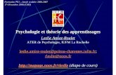 Psychologie et théorie des apprentissages - …mapage.noos.fr/rleslie/CM3(17-18oct2006.pdf · répétitions ou applications de la même action. […] Piaget, J. ... représentation