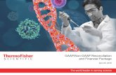 GAAP/Non-GAAP Reconciliation and Financial Package .The world leader in serving science GAAP/Non-GAAP