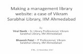 Making a management library website: a case of …library.iima.ac.in/.../TP1/Viral_Navik_and_Bhavesh_Patel_ETBL_2017.pdf · Making a management library website: a case of Vikram Sarabhai