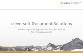 cleversoft Document Solutions · Solvency II Reporting AIFMD Reporting Weitere Services Commission Payments ... Basis des BVI/club Ampere/IMA Datenblatts •Automatisiert exportier-