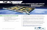 SCS750 Single Board Computer for Space€¦ · Product assurance documents • Engineering and verfication documents • Manufacturing and test documents Worldwide Headquarters TEMPERATURE