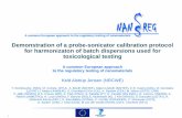Demonstration of a probe-sonicator calibration protocol ... · Demonstration of a probe-sonicator calibration protocol for harmonizaton of batch dispersions used for ... M.van der