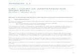 APPENDIX 3.3 CAS – COURT OF ARBITRATION FOR SPORT RULES GtA_Vol... · 107 APPENDIX 3.3 CAS – COURT OF ARBITRATION FOR SPORT RULES (as from 1 January 2012) Statutes of the Bodies