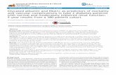 Glycated albumin and HbA1c as predictors of … · a prospective, monocentric cohort study. Following parameters were measured at 6-12 month intervals : GA, HbA1c, NT-pro-BNP and