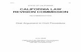 CALIFORNIA LAW REVISION COMMISSIONclrc.ca.gov/pub/Printed-Reports/REC-OralArg.pdf · CALIFORNIA LAW REVISION COMMISSION 4000 Middlefield Road, ... (Cal. Stds. Jud. Admin., ... several