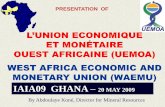 LA BANQUE SOUS - REGIONALE DE …siteresources.worldbank.org/ENVIRONMENT/Resources/244380... · l’union economique et monÉtaire ouest ... sigafrique.uemoa.int. ... developpement