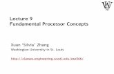 Lecture 9 Fundamental Processor Concepts · Lecture 9 Fundamental Processor Concepts . ... • Subset of MIPS32 with important differences ... – add.s, sub.s, mul.s, div.s, ...