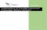 Implications of Parallel Imports · Implications of Parallel Importsof Passenger Motor Vehicles . i Pegasus Economics • • PO ox 449 Jamison entre, ... 6.2 Grey Motor Vehicles