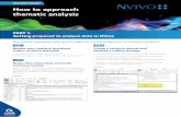 RESEARCH READY How to approach thematic analysis · Getting prepared to analyse data in NVivo STEP 1 ... Our step-by-step guide helps you through the natural progression of analysis