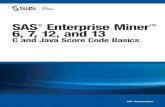 C and Java Score Code Basics - SAS Support · SAS Enterprise Miner 6.1: C and Java Score Code Basics The SAS Enterprise Miner Score node can produce DATA step, C, and Java score code