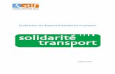 Évaluation du dispositif Solidarité Transport · MISE EN ŒUVRE DE LA TARIFICATION SOLIDARITE TRANSPORT EN ILE-DE-FRANCE ... - accentuation de la réduction sur les abonnements